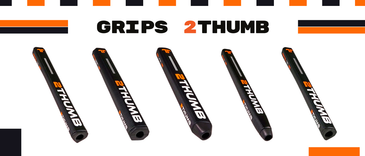2THUMB Grip tiene como objetivo facilitar el putt a los golfistas de todos los niveles. Producen una gama de grips cuidadosamente diseñados